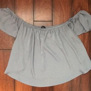 Brand new silk off the shoulder top
